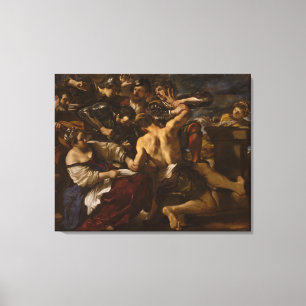 Samson gefangen von den Philister Leinwanddruck