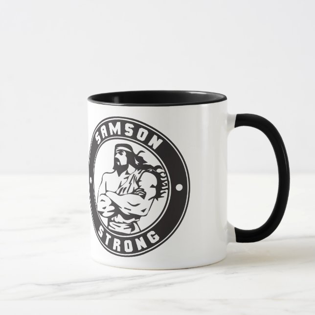 Samson Strong - Bodybuilding Wappen Tasse (Rechts)