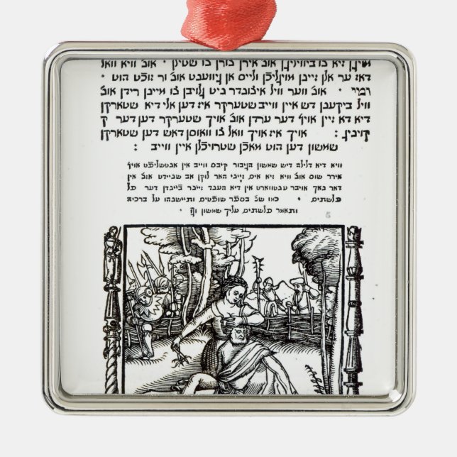 Samson und Delilah Ornament Aus Metall (Vorne)