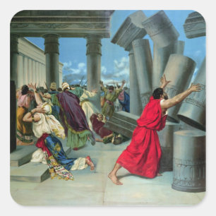 Samson und Delilah Quadratischer Aufkleber