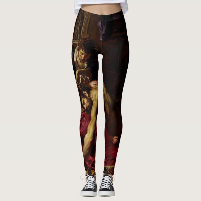 Samson und Delilah von Peter Paul Rubens Leggings (Vorderseite)