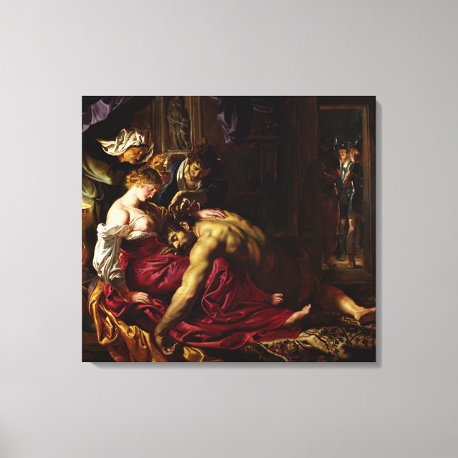 Samson und Delilah von Peter Paul Rubens Leinwanddruck (Vorderseite)