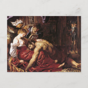 Samson und Delilah von Peter Paul Rubens Postcard Postkarte
