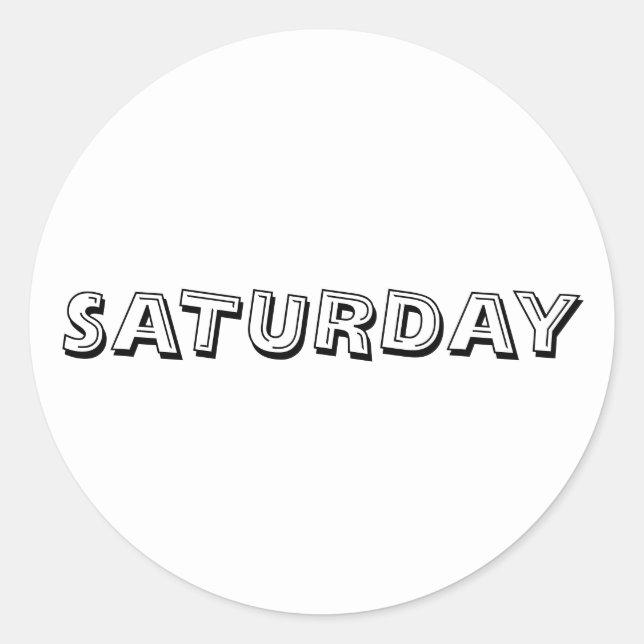 Samstag Alphabet Soup White Sticker von Janz (Vorderseite)
