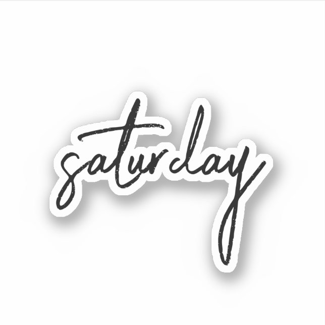 Samstag, Ästhetischer Teen Scrapbook Sticker (Vorderseite)