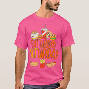 SAMSTAG FETTSAMSTAG Fast Food Pommes Frites Hot Do T-Shirt