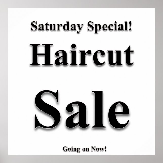 Samstag Haircut Verkauf Poster Matte (Vorne)