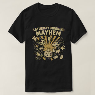 Samstag Morgen Mayhem - Vintager Cartoon Chaos T-Shirt