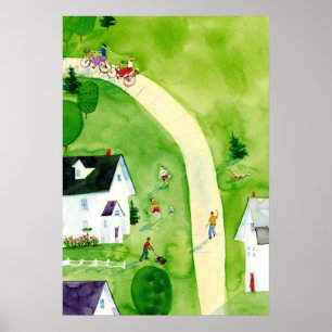 Samstag Nachmittag Aquarell Poster