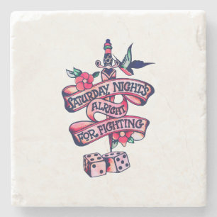 Samstagabend ist gut für Kämpfe Steinuntersetzer