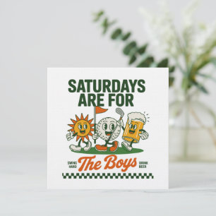 Samstage sind für die Jungs Golf Retro Golfen Einladung