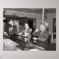 Samstagnacht im Saloon, 1937. Vintages Foto