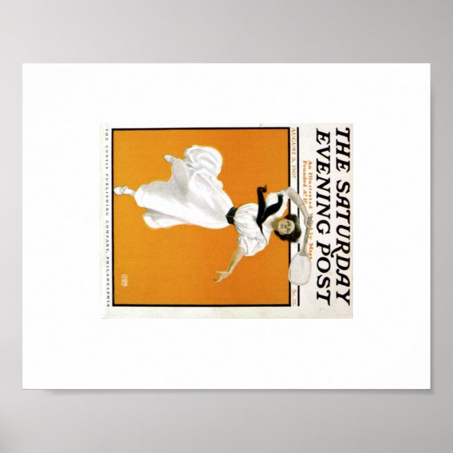 Samstags Abend Post Vintag Tennis Poster (Vorne)