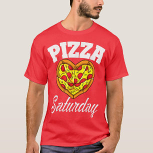 Samstags Pizza Night Funny Pizza Lover Fast Food T-Shirt