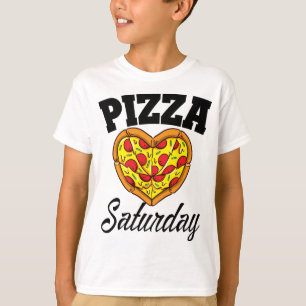 Samstags Pizza Night Funny Pizza Lover Fast Food T-Shirt
