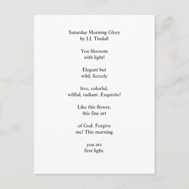 Samstagvormittagsruhm Postkarte (Vorderseite)