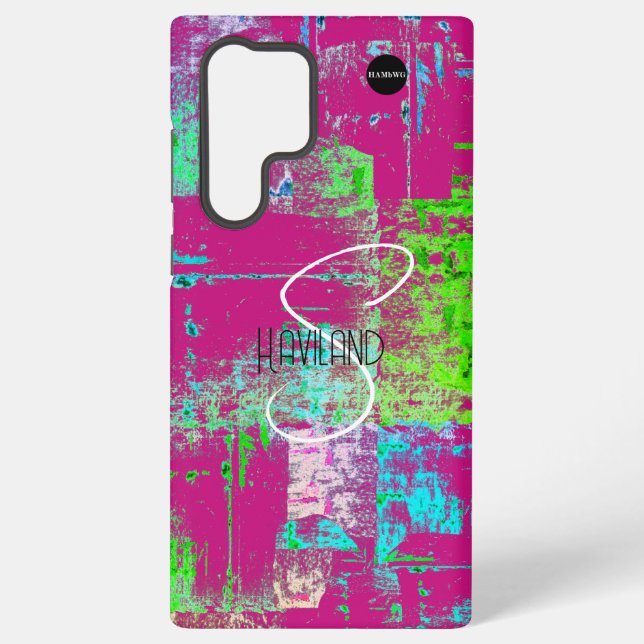 Samsung Case Pink Mix Distressed HAMbyWG Galaxy Hülle (Rückseite)