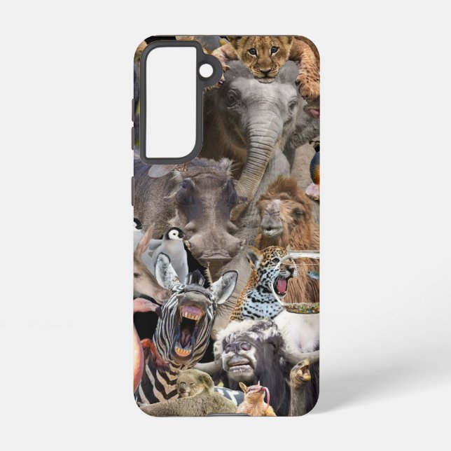 Samsung Galaxy S21 Animal Chat Phone Case Hülle (Rückseite)