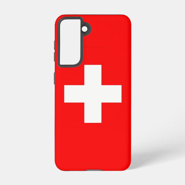 Samsung Galaxy S21 Case Flag der Schweiz Hülle (Rückseite)
