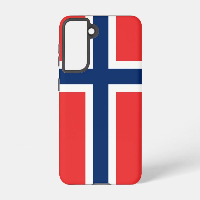 Samsung Galaxy S21 Case Flag Norwegen Hülle (Rückseite)
