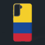 Samsung Galaxy S21 Case Flag of Colombia Hülle<br><div class="desc">Transform your Samsung Galaxy S21 with our exclusive phone cover featuring the flag of Colombia! Crafted with meticulous attention to detail, this phone cover proudly showcases the vibrant design of the Colombian flag. The flag features three horizontal stripes—yellow, blue, and red—with the yellow stripe taking up half of the flag...</div>