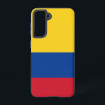 Samsung Galaxy S21 Case Flag of Colombia Samsung Galaxy Hülle<br><div class="desc">Transform your Samsung Galaxy S21 with our exclusive phone cover featuring the flag of Colombia! Crafted with meticulous attention to detail, this phone cover proudly showcases the vibrant design of the Colombian flag. The flag features three horizontal stripes—yellow, blue, and red—with the yellow stripe taking up half of the flag...</div>