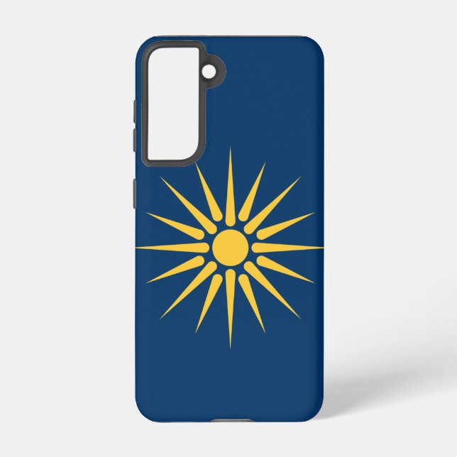 Samsung Galaxy S21 Case Flag of Macedonia, Greece Samsung Galaxy Hülle (Rückseite)