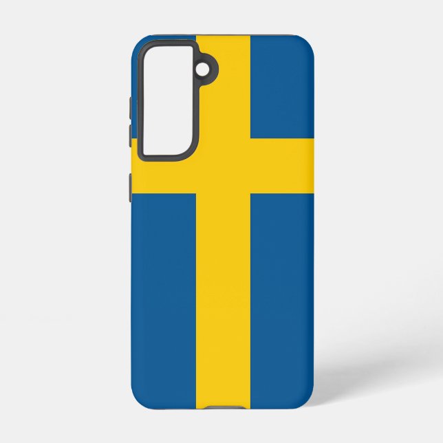 Samsung Galaxy S21 Case Flag (Schweden) Hülle (Rückseite)