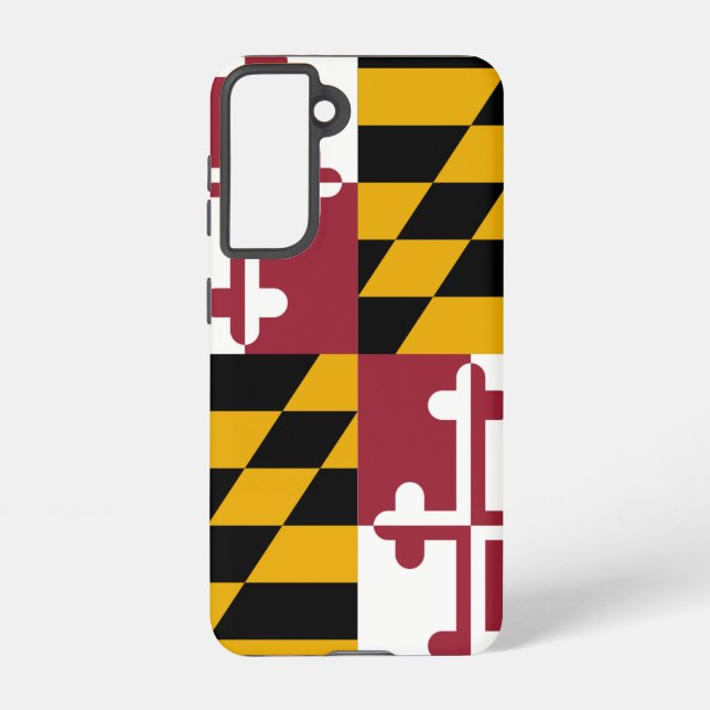Samsung Galaxy S21 Case Flag von Maryland, USA Hülle (Rückseite)