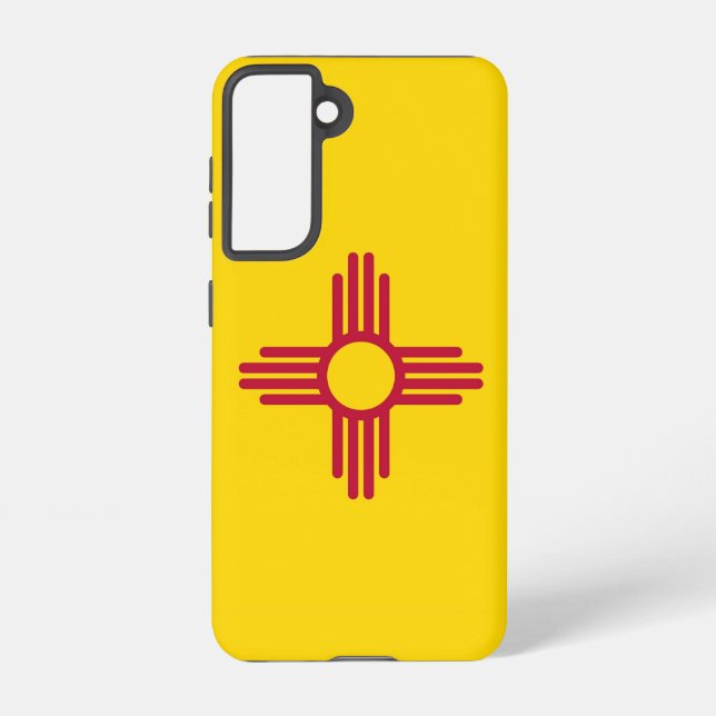 Samsung Galaxy S21 Case Flag von New Mexico Hülle (Rückseite)