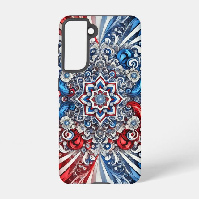 Samsung Galaxy S21 Case, französische Farben Hülle (Rückseite)