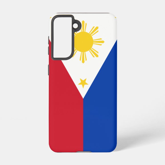 Samsung Galaxy S21 Fallflagge der Philippinen Hülle (Rückseite)