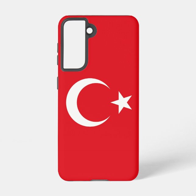 Samsung Galaxy S21 Fallflagge der Türkei Samsung Galaxy Hülle (Rückseite)
