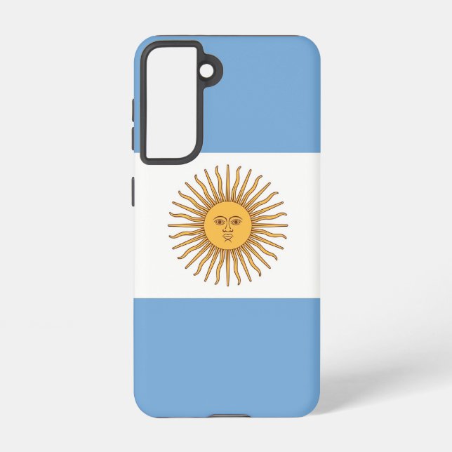 Samsung Galaxy S21 Fallflagge von Argentinien Hülle (Rückseite)