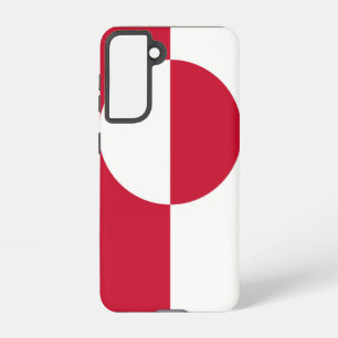 Samsung Galaxy S21 Fallflagge von Grönland Samsung Galaxy Hülle