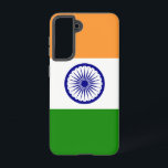 Samsung Galaxy S21 Fallflagge von Indien Hülle<br><div class="desc">Fügen Sie Ihrer Samsung Galaxy S21 eine Touch indischen Stolzes hinzu, mit unserem exklusiven Cover mit der indischen Flagge! Dieses Stück wurde mit viel Liebe zum Detail gestaltet und feiert das indische Erbe und den kulturellen Reichtum. Das Design zeigt stolz das ikonische Dreifarbenmuster von Safran, Weiß und Grün, wobei der...</div>