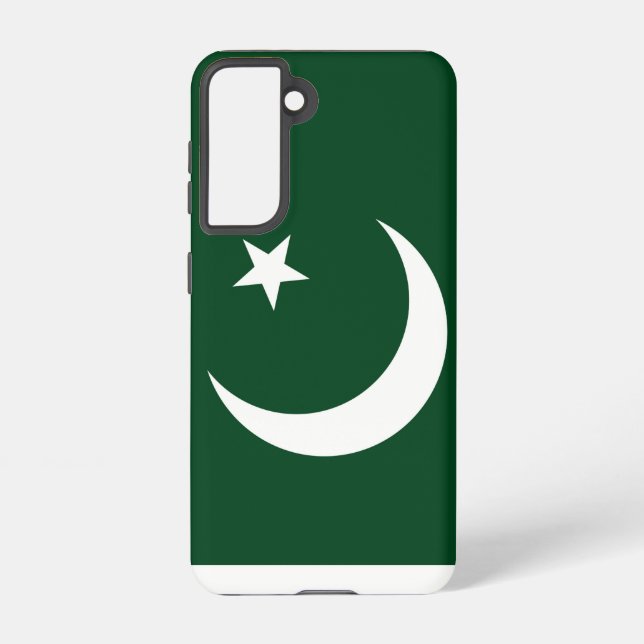 Samsung Galaxy S21 Fallflagge von Pakistan Samsung Galaxy Hülle (Rückseite)