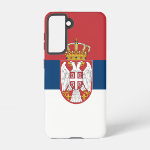 Samsung Galaxy S21 Fallflagge von Serbien Hülle