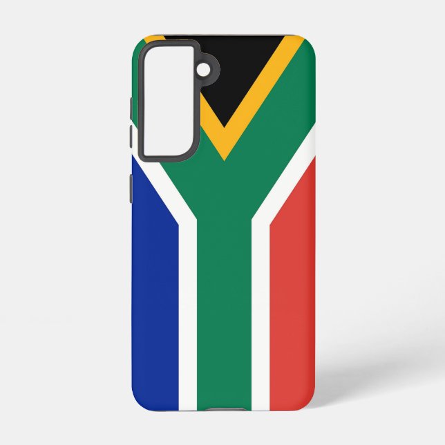 Samsung Galaxy S21 Fallflagge von Südafrika Samsung Galaxy Hülle (Rückseite)
