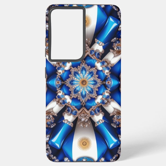 Samsung Galaxy S21 Plus Case argentinische Farben Hülle (Rückseite)