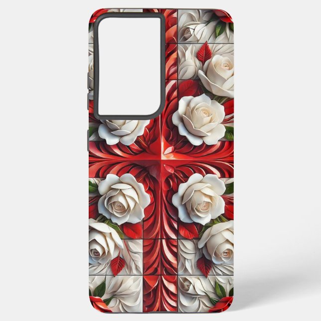 Samsung Galaxy S21 Plus Case - Englisch Rose Hülle (Rückseite)