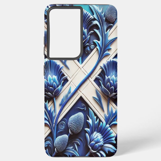 Samsung Galaxy S21 Plus Case Scottish Thistles Hülle (Rückseite)
