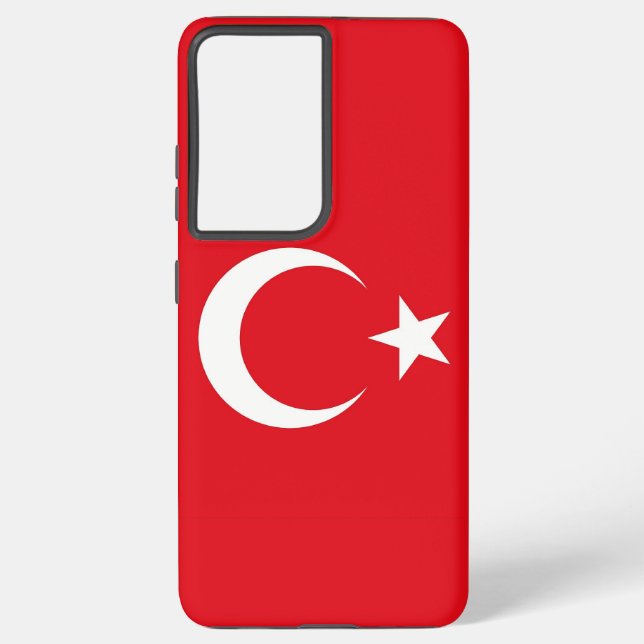 Samsung Galaxy S21 Plus Fallflagge der Türkei Samsung Galaxy Hülle (Rückseite)