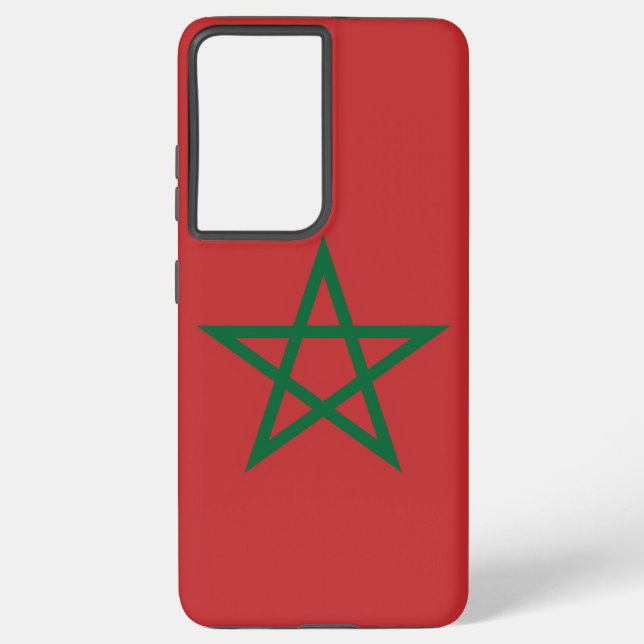 Samsung Galaxy S21 Plus Fallflagge in Marokko Hülle (Rückseite)