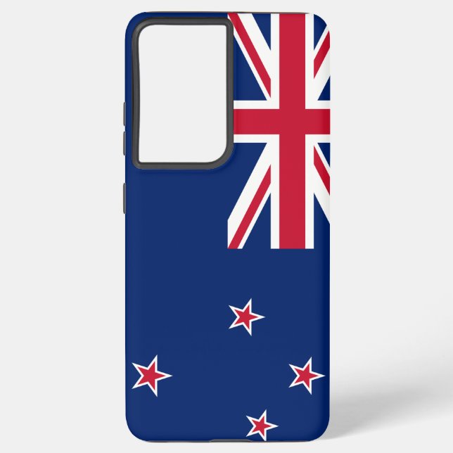 Samsung Galaxy S21 Plus Fallflagge in Neuseeland Hülle (Rückseite)