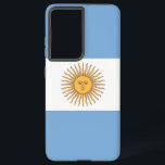 Samsung Galaxy S21 Plus Fallflagge von Argentinien Hülle<br><div class="desc">Mit dem exklusiven Cover der argentinischen Flagge verwandeln Sie Ihre Samsung Galaxy S21 Plus in ein Symbol des argentinischen Stolzes! Dieses Cover wurde mit viel Liebe zum Detail entworfen und zeigt stolz das ikonische Design der argentinischen Fahne. Die Fahne besteht aus drei horizontalen Streifen in hellblau und weiß, in der...</div>