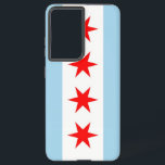 Samsung Galaxy S21 Plus Fallflagge von Chicago Hülle<br><div class="desc">Mit dem Samsung SGH-X500 und dem neuen Samsung SGH-X500 präsentiert das Samsung SGH-X500 ein neues und hochwertiges Mobiltelefon. Dieses Cover wurde mit Präzision erstellt und zeigt stolz die ikonischen Elemente der Chicagoer Flagge. Das Design besteht aus vier roten Sternen, die historische Ereignisse darstellen: Fort Dearborn, das Great Chicago Fire, die...</div>