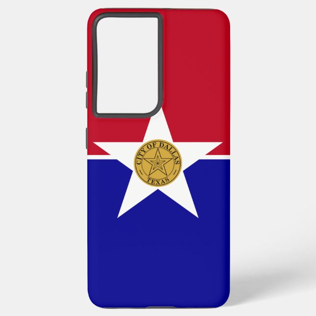 Samsung Galaxy S21 Plus Fallflagge von Dallas, Tex Hülle (Rückseite)