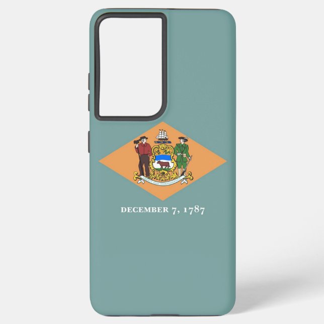 Samsung Galaxy S21 Plus Fallflagge von Delaware Hülle (Rückseite)