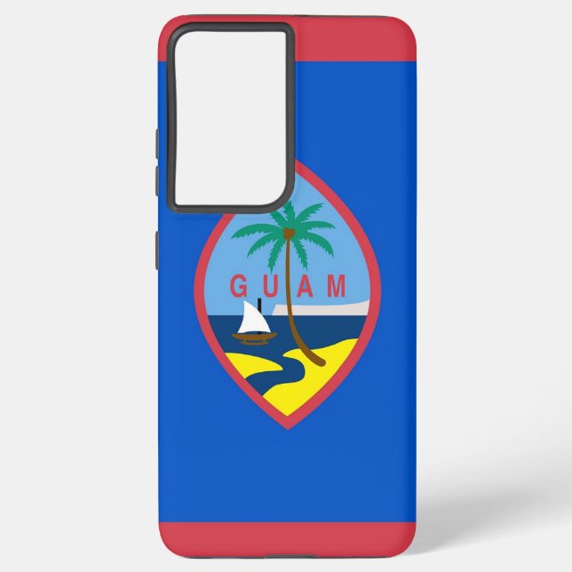 Samsung Galaxy S21 Plus Fallflagge von Guam Hülle (Rückseite)